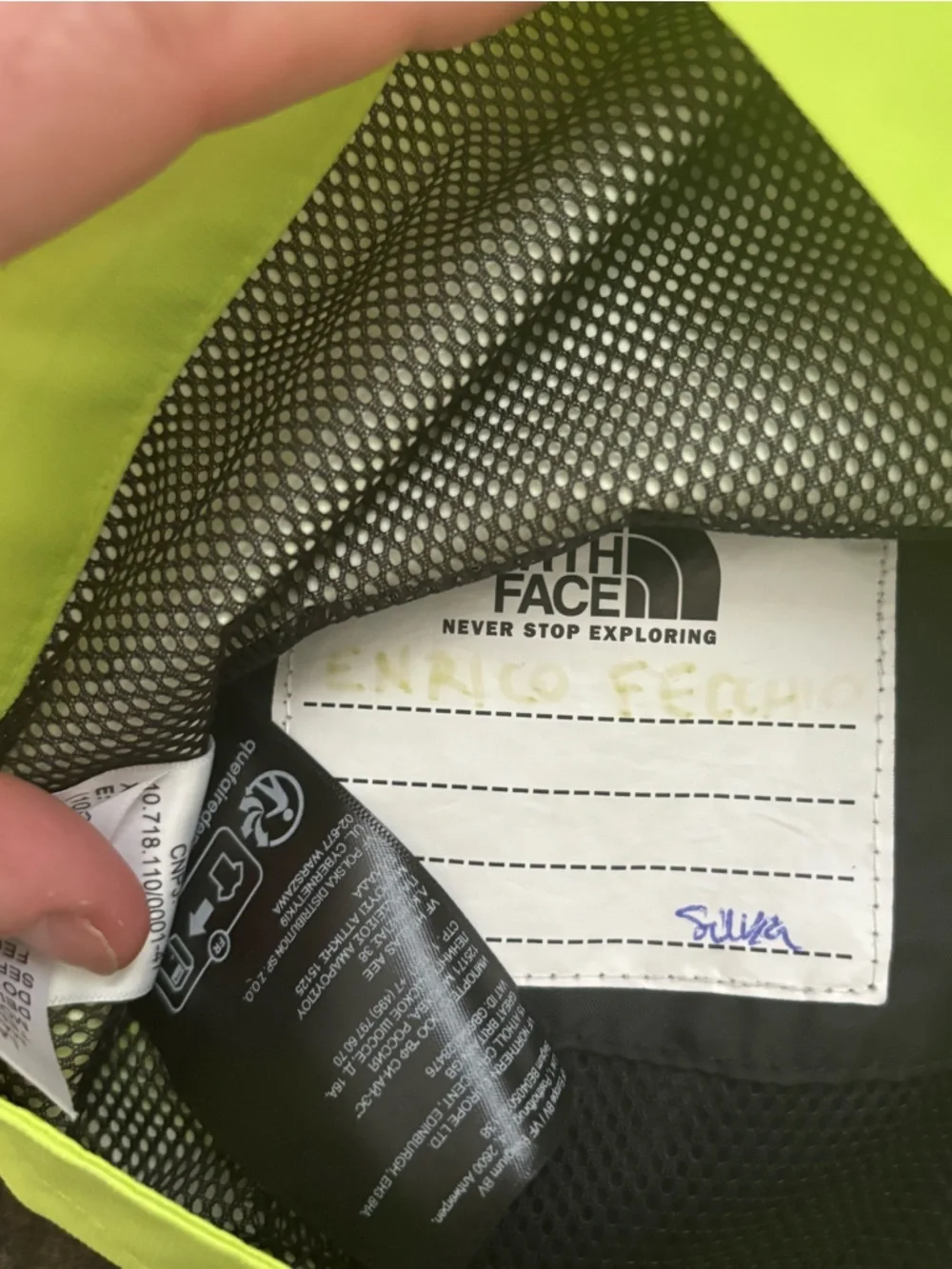 The North Face Kids Neon Yellow and Black Rain Jacket